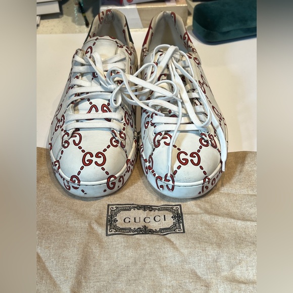 Gucci white ghost ace low sneakers 497094 - Picture 3 of 12
